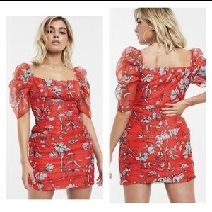 Charlie holiday/floral mini dress